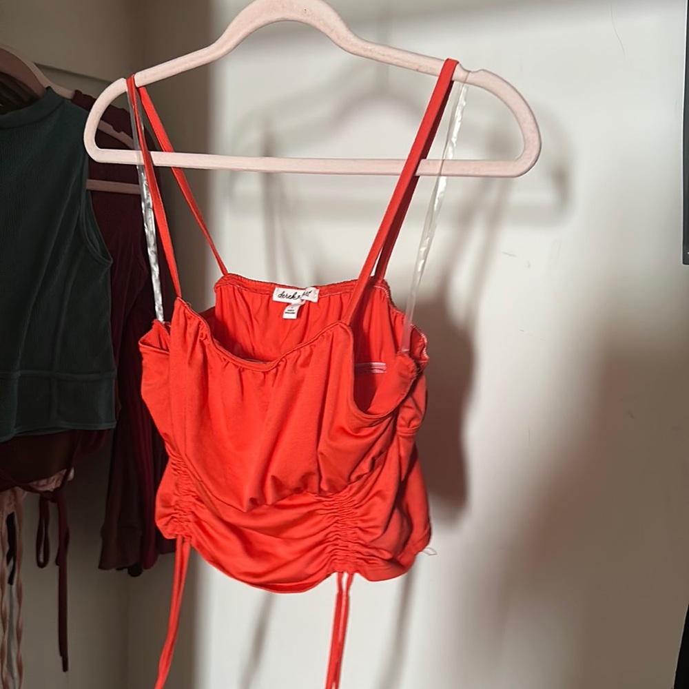Red crop top